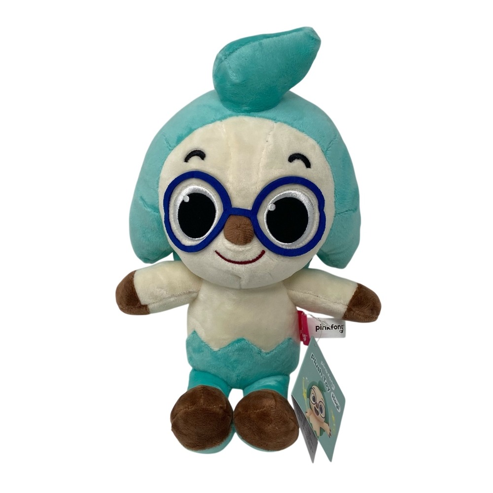 Pinkfong 12" Hogi Plush Toy Blue Glasses Teal Character Stuffed Animal NWT